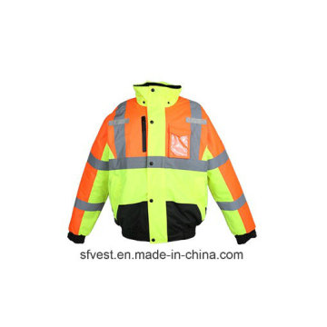 Venta al por mayor Industrial Customed alta visibilidad reflectora de seguridad Oxford chaqueta